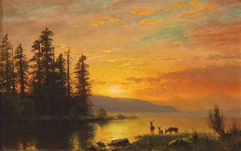 Albert Bierstadt-Sunset - Salt Lake - Scottsdale Art Auction, LLC