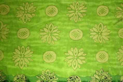 Green Fabric Texture With Yellow Flowers And Circles Photos Public Domain