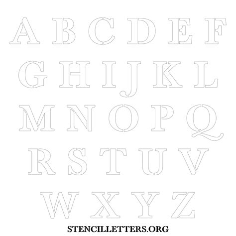 Free Printable Uppercase Letter Stencils Design Style 4 Elegant Stencil Letters Org