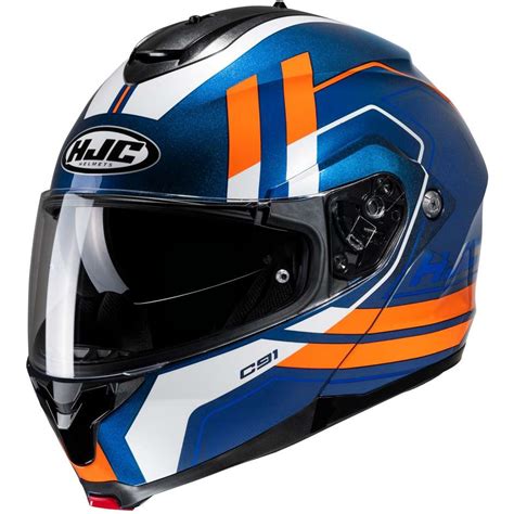 Modular Motorcycle Helmet Hjc C91 OCTO MC27 Blue Orange For Sale Online