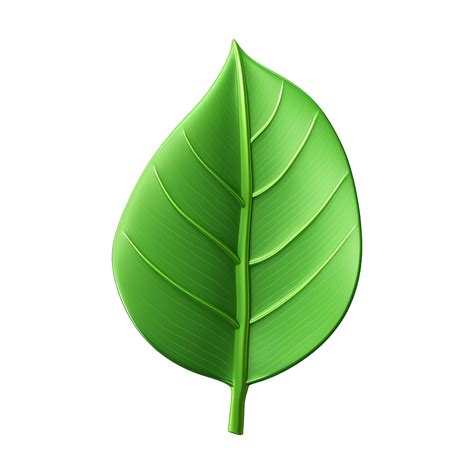 Ai Generated 3d Green Leaf Isolated On Transparent Background 36744166 Png