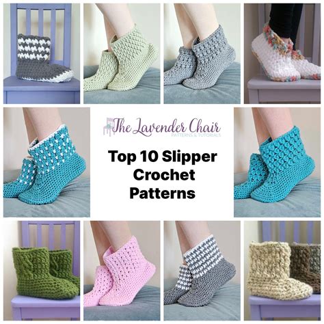 simple crochet slipper pattern free 8