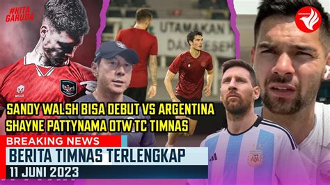 Timnas Fifa Matchday Shayne Pattynama Gabung Sandy Walsh Bisa Debut