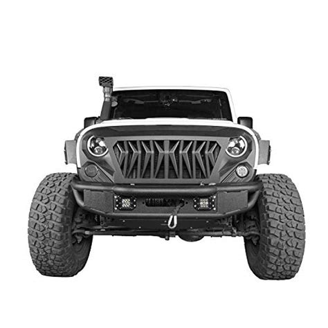 Hooke Road Offroad Steel Tubular Front Bumper w/Winch Plate & LED ...