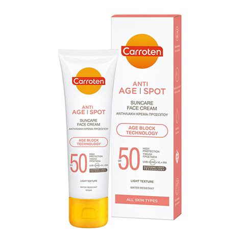 Carroten Face Cream Anti Age Spot Spf50 50ml Joy Market