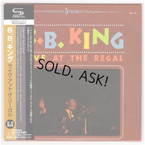 LIVE AT THE REGAL USED JAPAN MINI LP SHM CD B B KING BEAT NET RECORDS