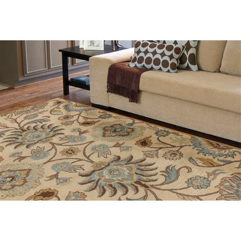 Hand Tufted Amanda Ivory Floral Wool Rug 9 X 12 14056700