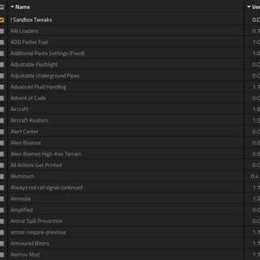 Smaller Mod List - Factorio Mods