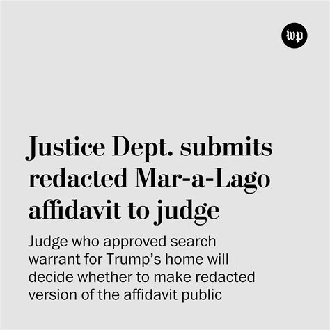 The Washington Post On Twitter The Affidavit Likely Contains Key