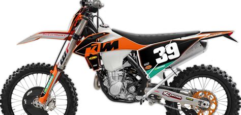 Ktm Excf Black Grey Pingree Retro Semi Custom Complete Graphics Kit