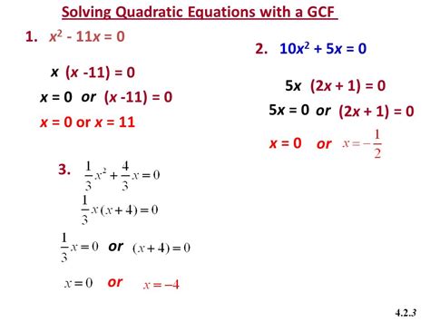 Factoring Quadratic Equations With Gcf