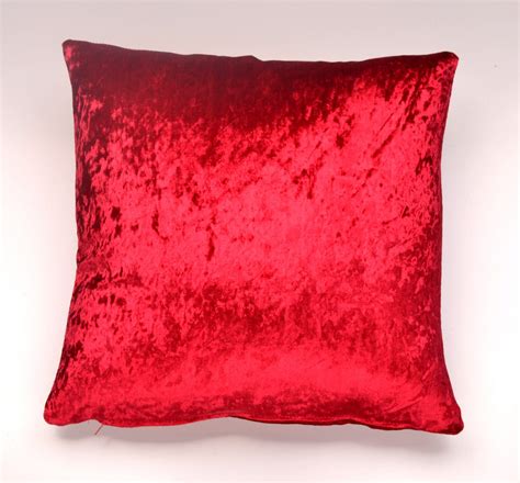 22 X 22 Red Crushed Velvet Shimmer Cushion Cover Littens