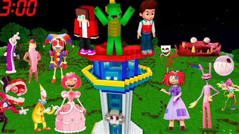 All New Monsters From Digital Circus Vs Jj And Mikey Paw Patrol Exe