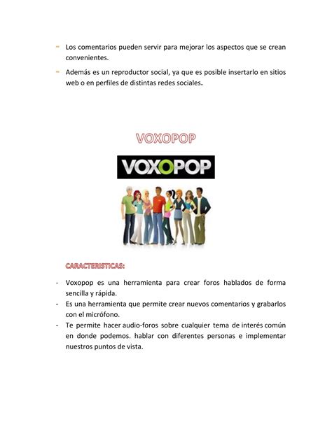 Caracteristicas Y Ventajas Soundcloud Voxopop Y Paltalk PDF