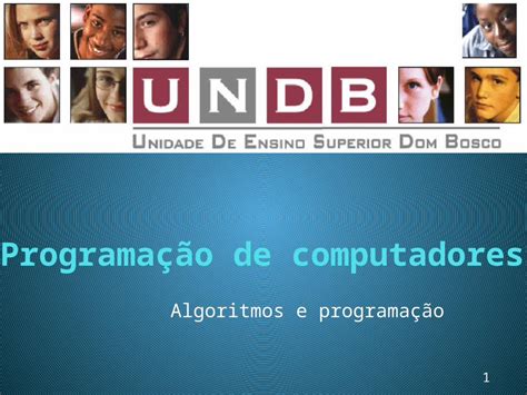 PPTX Algoritmos e programação 1 Programação Conceito Conjunto de