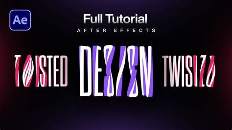 After Effects Tutorial Twisted Text Animation In After Effects No