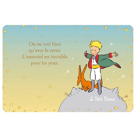 Carte Postale Kiub Le Petit Prince En Habit De Prince Avec Le Renard