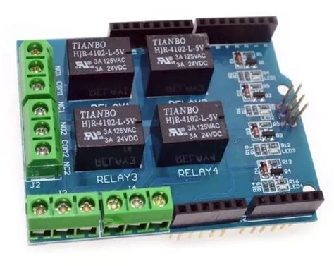 Modulo Shield De 4 Salidas De Rele 5v 3a Para Arduino Uno En Venta En