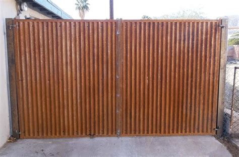 Corrugated Steel Gates Made In Tucson Affordable Fence And Gates