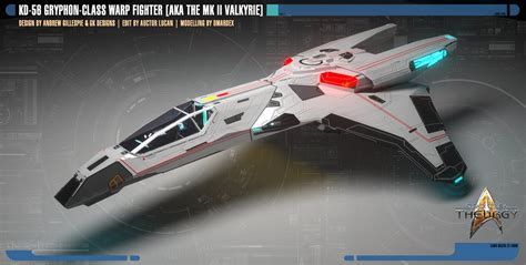 Kd 56 Gryphon Class Warp Fighter By Auctor Lucan Starfleet Ships Star Trek Ships Star Trek