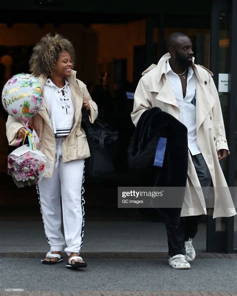 Fleur East and Marcel Badiane-Robin leaving a hotel ahead of Strictly ...