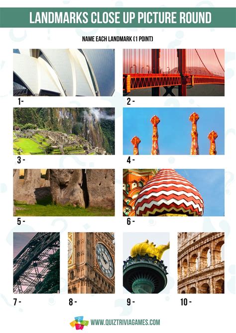 8 Free Printable Close Up Picture Quiz Rounds Quiz Trivia Games