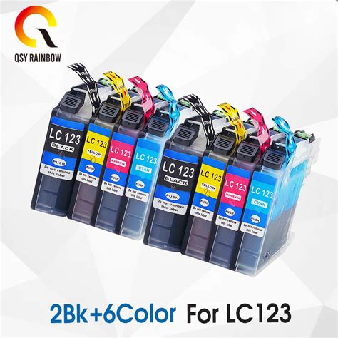 8pk Compatible Ink Cartridge For Brother LC123 LC121 MFC J870DW MFC