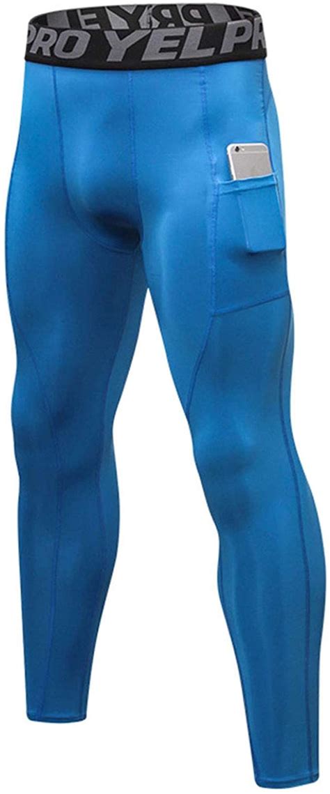 Lanbaosi Mens Compression Running Leggings Athletic Tights With Phone