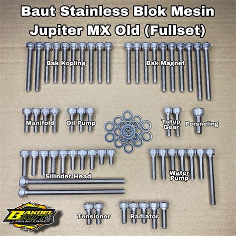 Jual Baut Blok Mesin Jupiter Mx Old Baut L Stainless Anti Karat