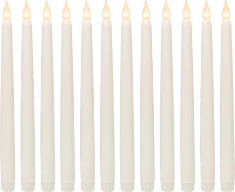 Amazon WYZworksちらつきLEDフレイムレスキャンドルセット LED CANDLE TAPER 11IN 12PK