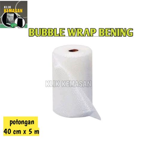 Jual PLASTIK BUBBLE WRAP GELEMBUNG POTONGAN LEMBARAN 40 CM X 5 METER