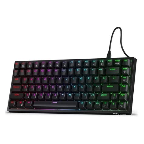 Royal Kludge RK84 RGB Tri Mode Bluetooth Hot Swappable Mechanical Keyboard Black Red Switch