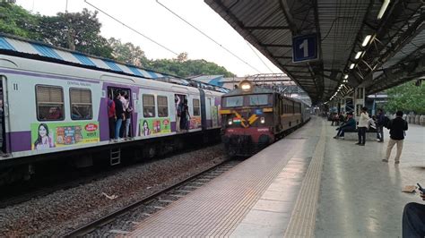 Mumbai Local Train Cross Sinhagad Express YouTube