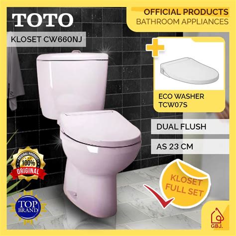 Jual Kloset Duduk Toto Cw660nj Ecowasher Tcw07s Kloset Eco Washer