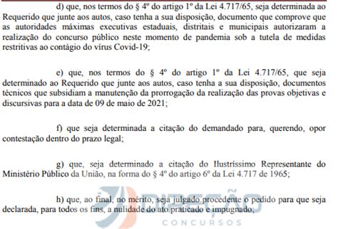 Concurso Prf Agu Se Manifesta Sobre Pedido De Adiamento Direção