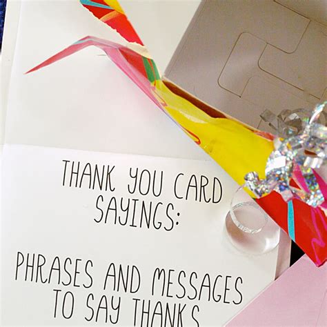 Thank You Sayings For Cards