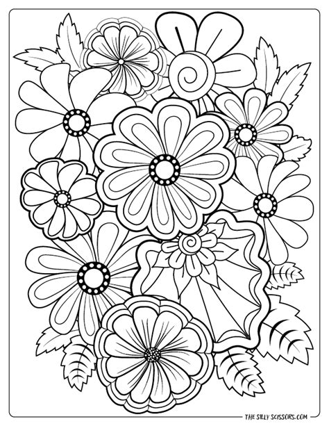 Flower Adult Coloring Pages: Unlock Your Creativity and Relaxation