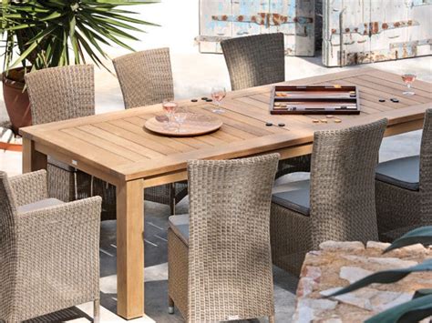 Tavolo Da Giardino Allungabile Rettangolare In Teak Collezione Milano