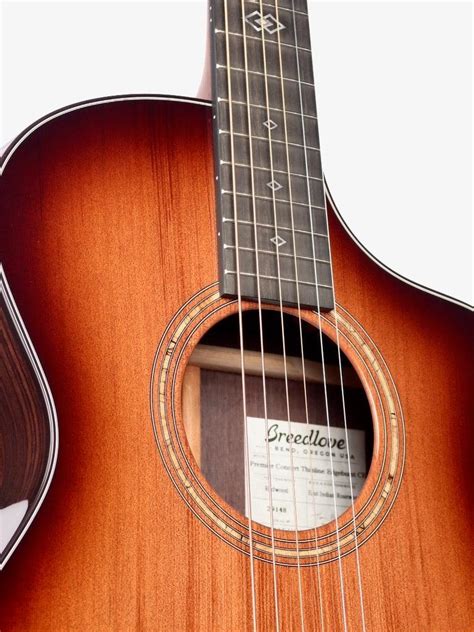 Breedlove Premier Concert Thinline Edgeburst Ce Redwood East Indian Heartbreaker Guitars