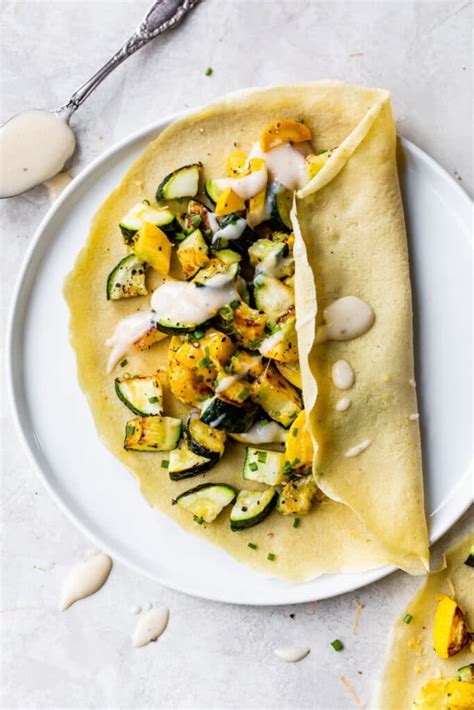 Savory Veggie Crepes The Almond Eater