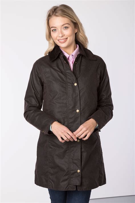 Ladies Long Wax Jacket Uk Womens Long Wax Coat Rydale