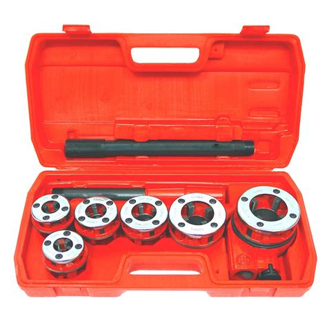 New Ratchet Pipe Threader Kit Set Ratcheting W5 Dies And Case Gas Free