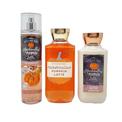 Bath And Body Works Marshmallow Pumpkin Latte Daily Trio Gift Set