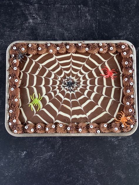 Halloween Spiderweb Sheet Cake – Eazy Peazy Lemon Squeezee