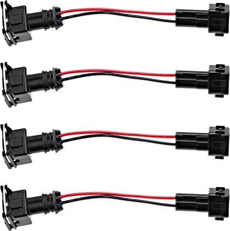 4pcs Obd2 To Obd1 Ev1 Fuel Injector Adapter Conversion Harness Replacement For Honda Acura