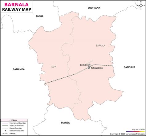 Barnala Railway Map