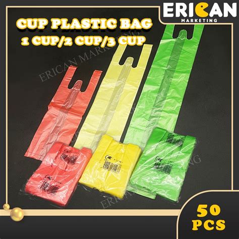 Plastik Cawan Air Bungkus Plastic Bag Cup 1 2 3 Cup Plastic Cup Bag