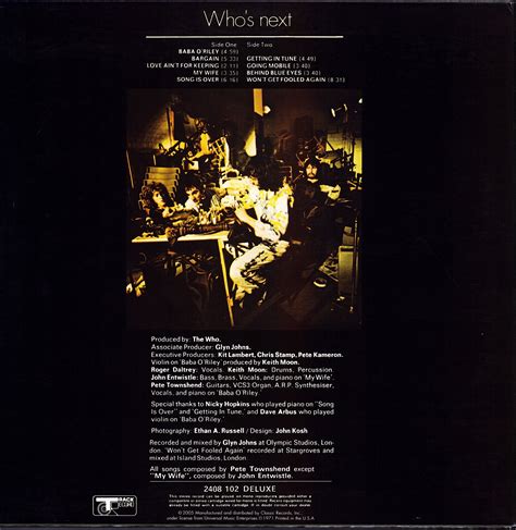 The Who - Who's Next (Vinyl LP) – Devinylhunter-Records