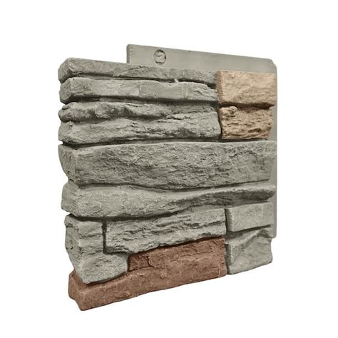 Genstone Stacked Stone Stratford 12 In X 1375 In X 12 In Faux Stone Siding Left Corner Panel