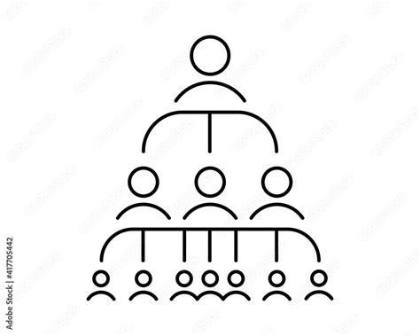 Organizational Chart Line Icon Outline Hierarchy Vector Sign Linear Hot Sex Picture